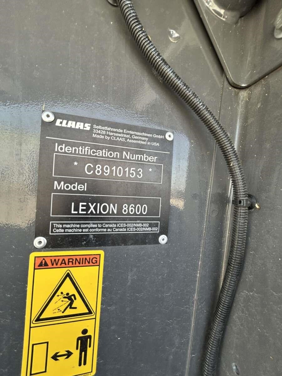 2023 Claas LEXION 8600 Combine