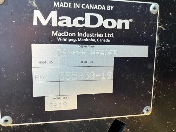 2019 MacDon FD140 Platform