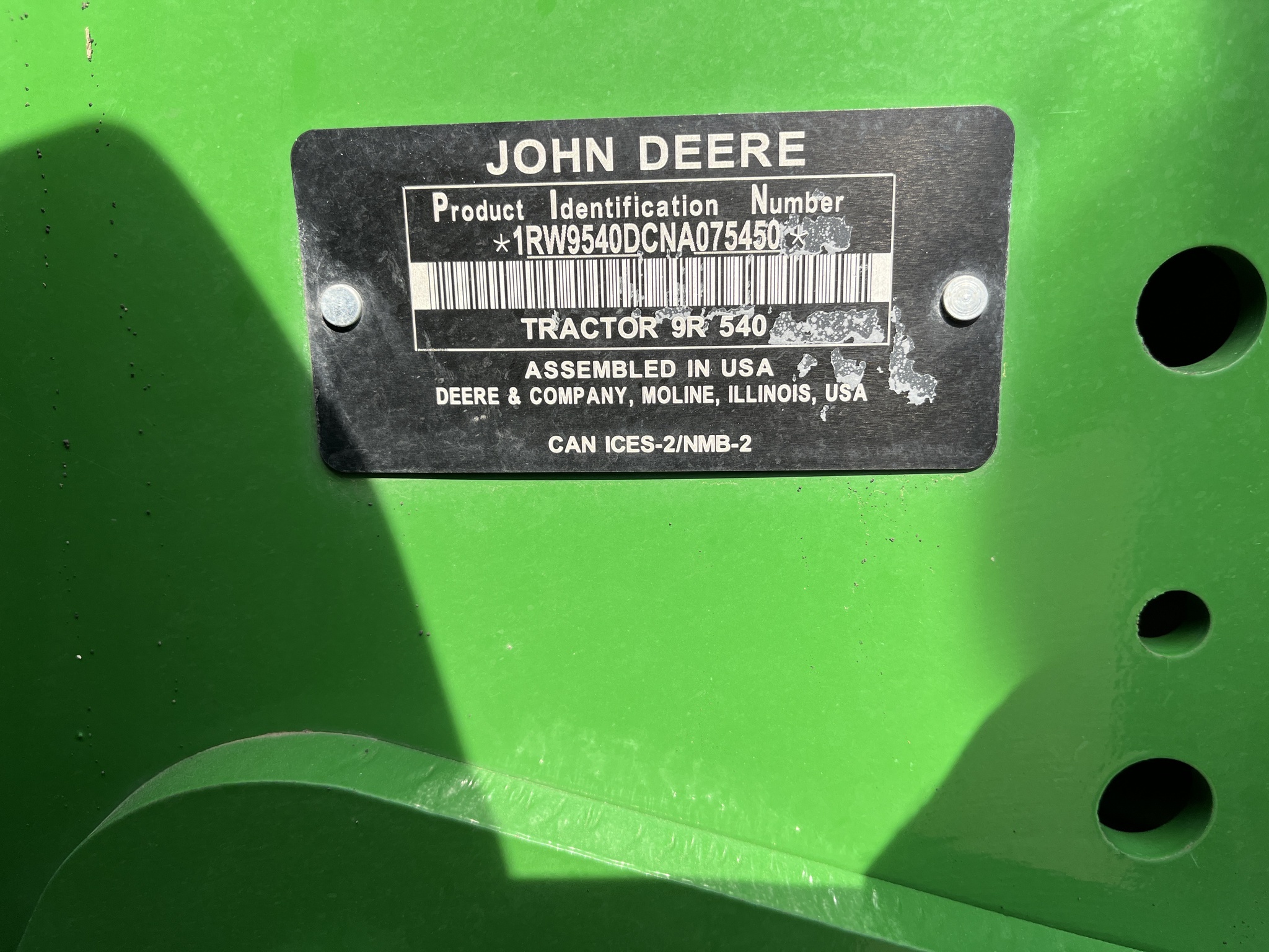 2022 John Deere 9R 540 Tractor