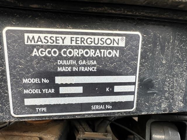 2011 Massey Ferguson 8680 Tractor
