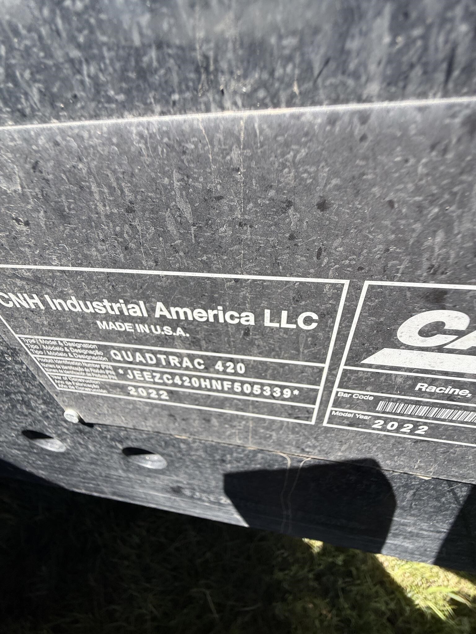 2022 Case IH Steiger 420 RowTrac Tractor