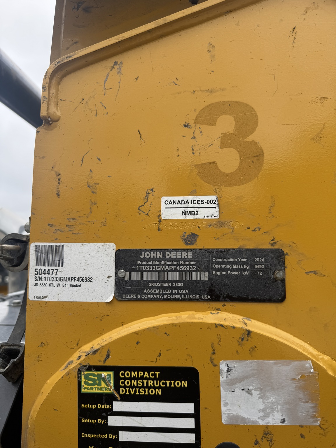 2023 Deere 333G Skid Steer