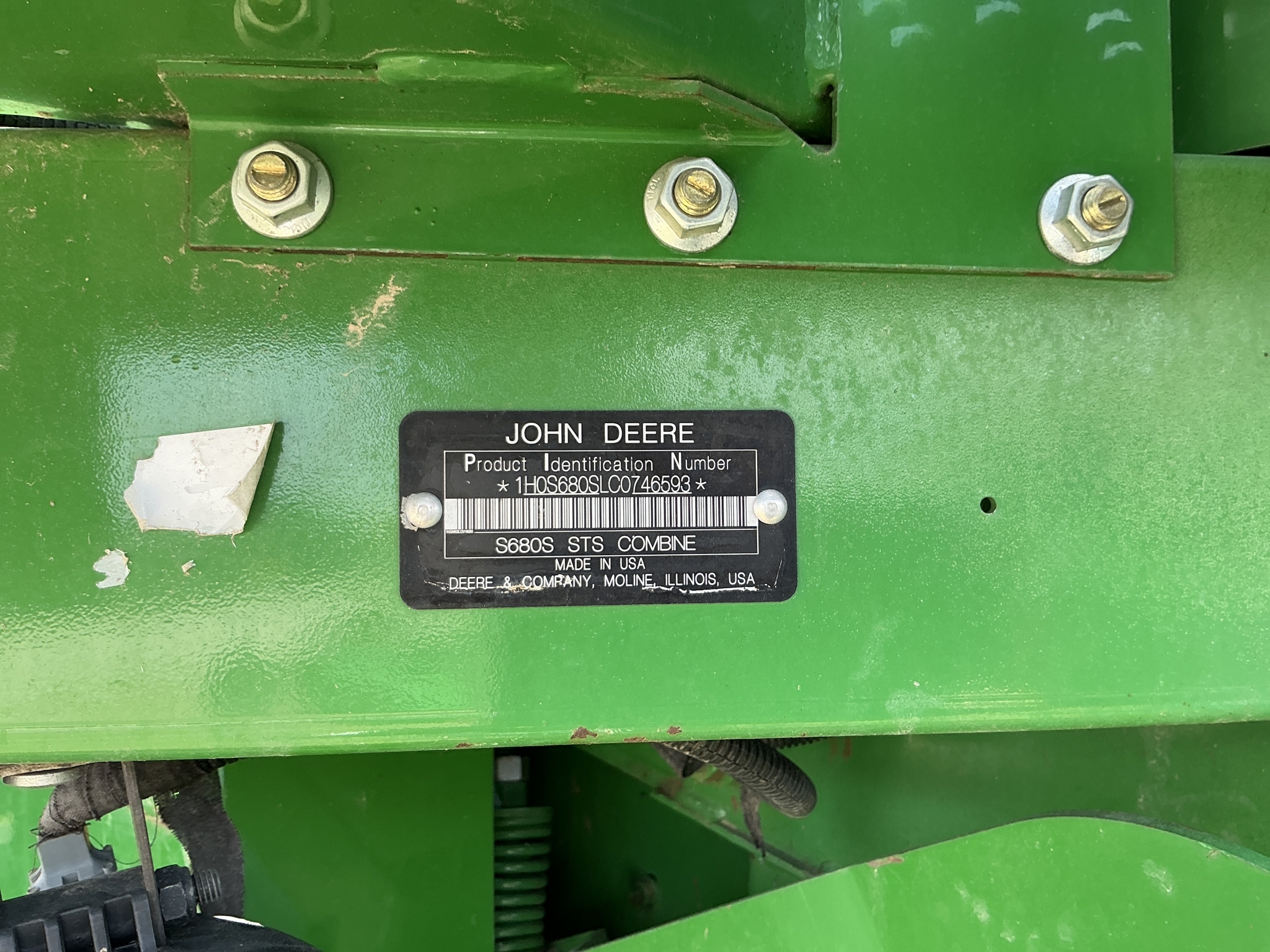 2012 John Deere S680 Combine