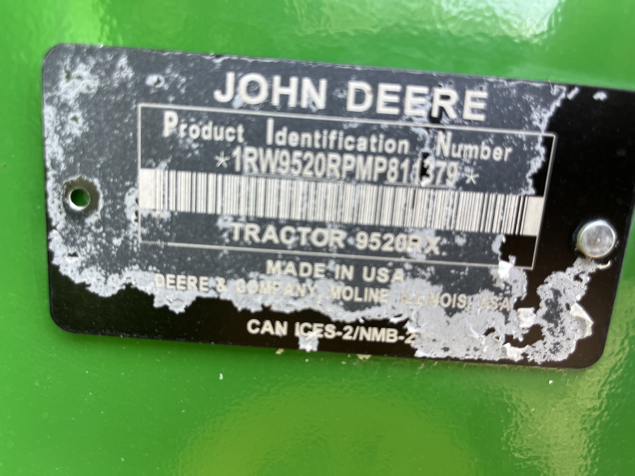 2021 John Deere 9520RX Tractor