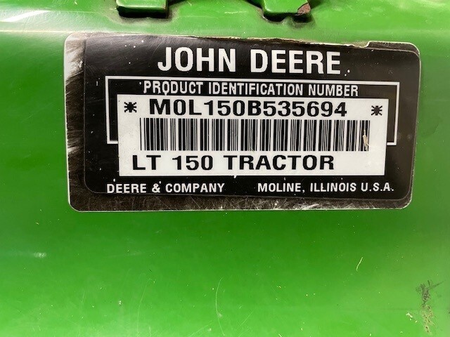 2005 John Deere LT150 Accessories and Attachment