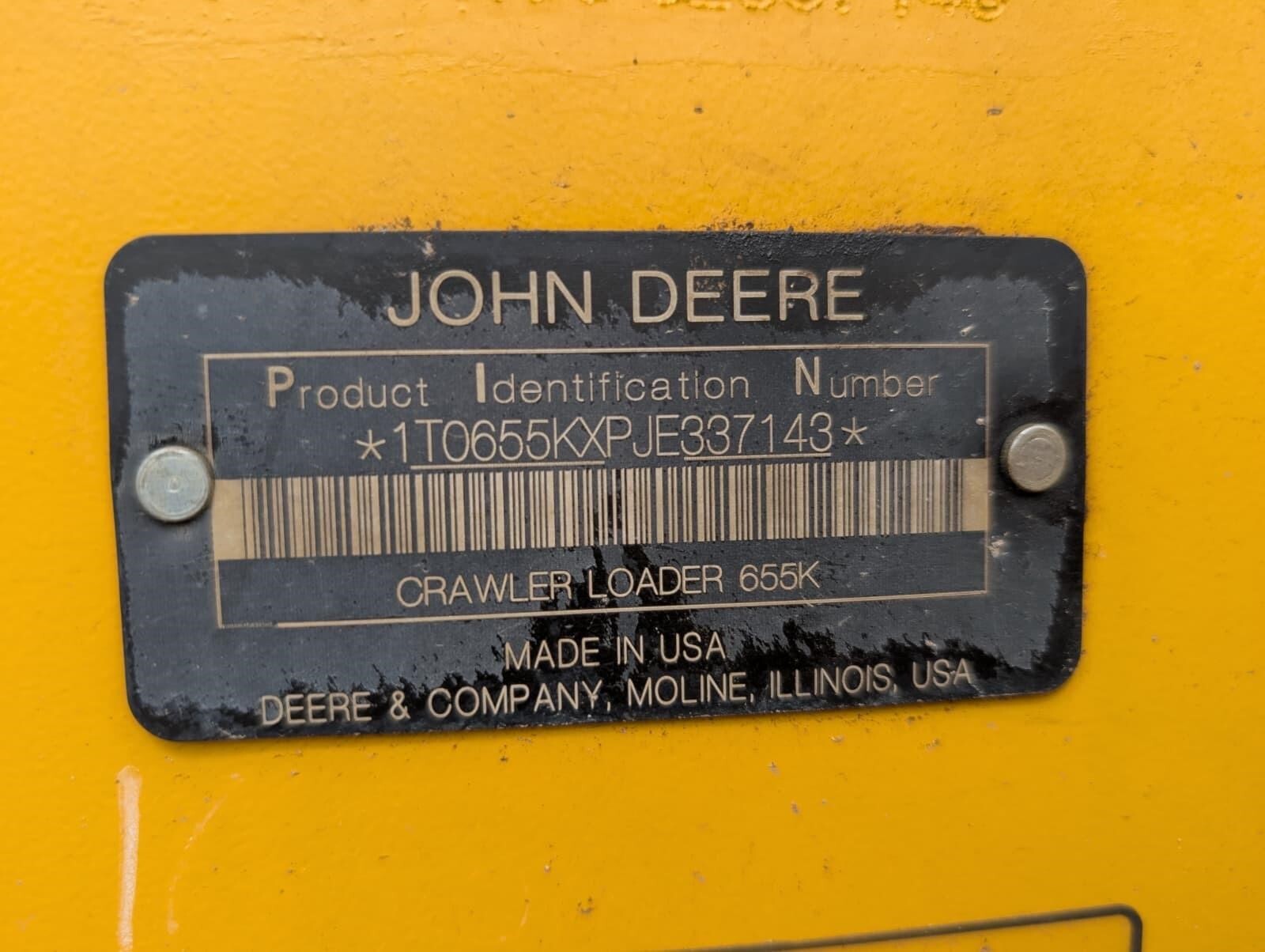 2020 Deere 655K Crawler