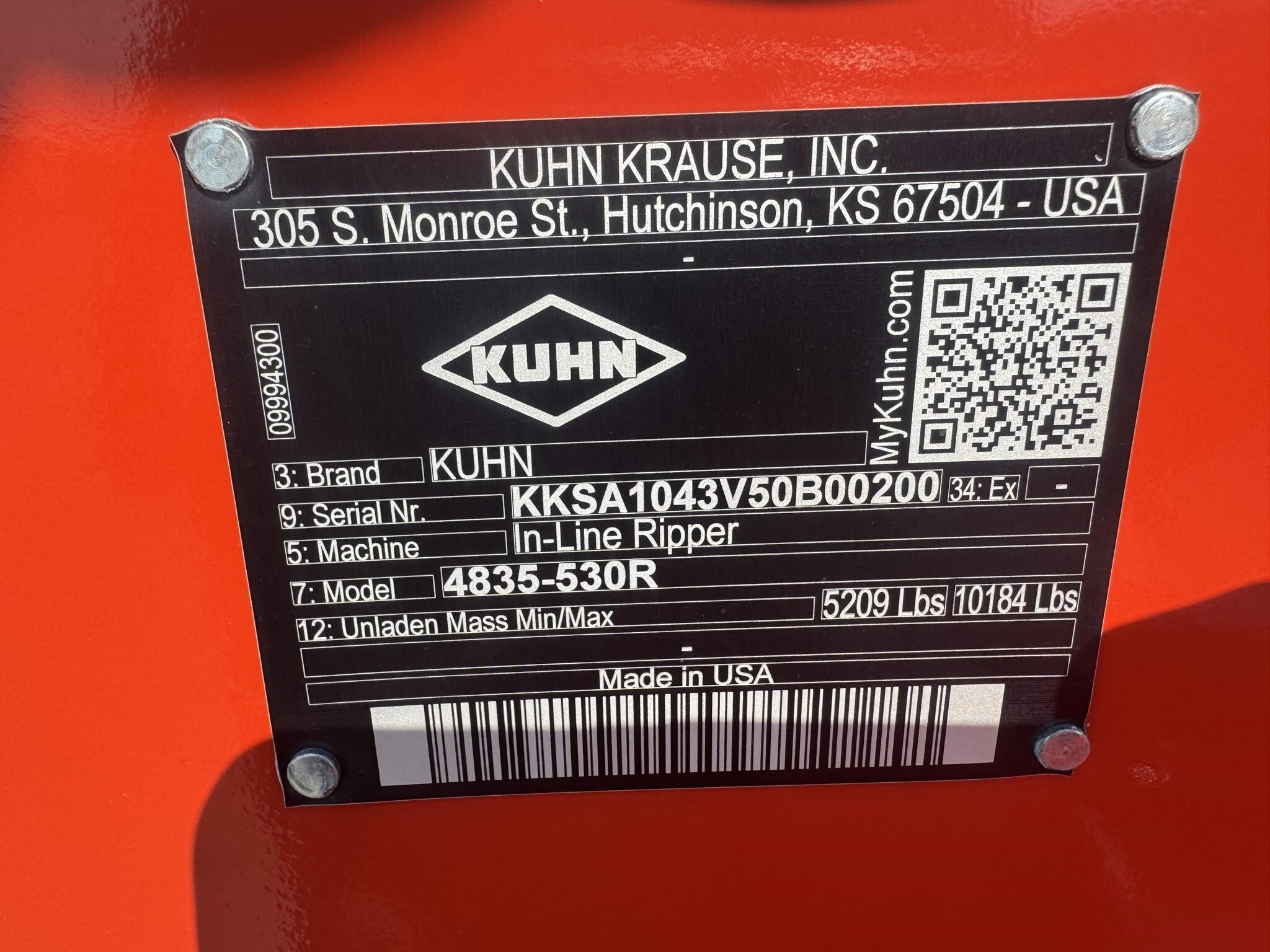 2026 Kuhn Krause 4835-530R V Ripper