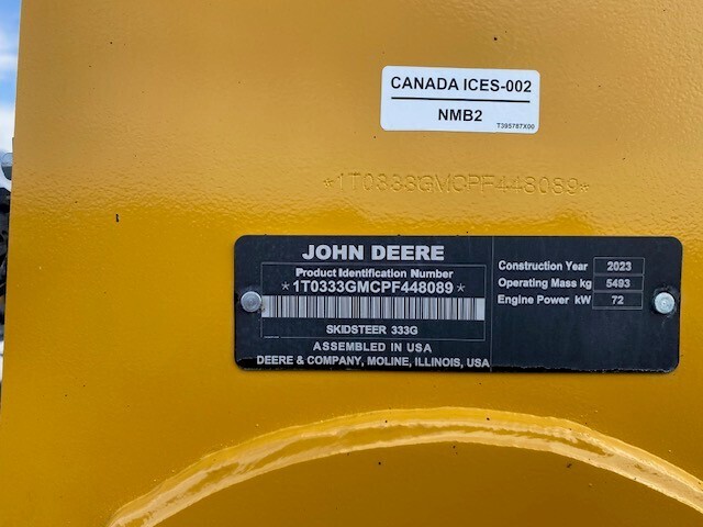 2023 Deere 333G Skid Steer
