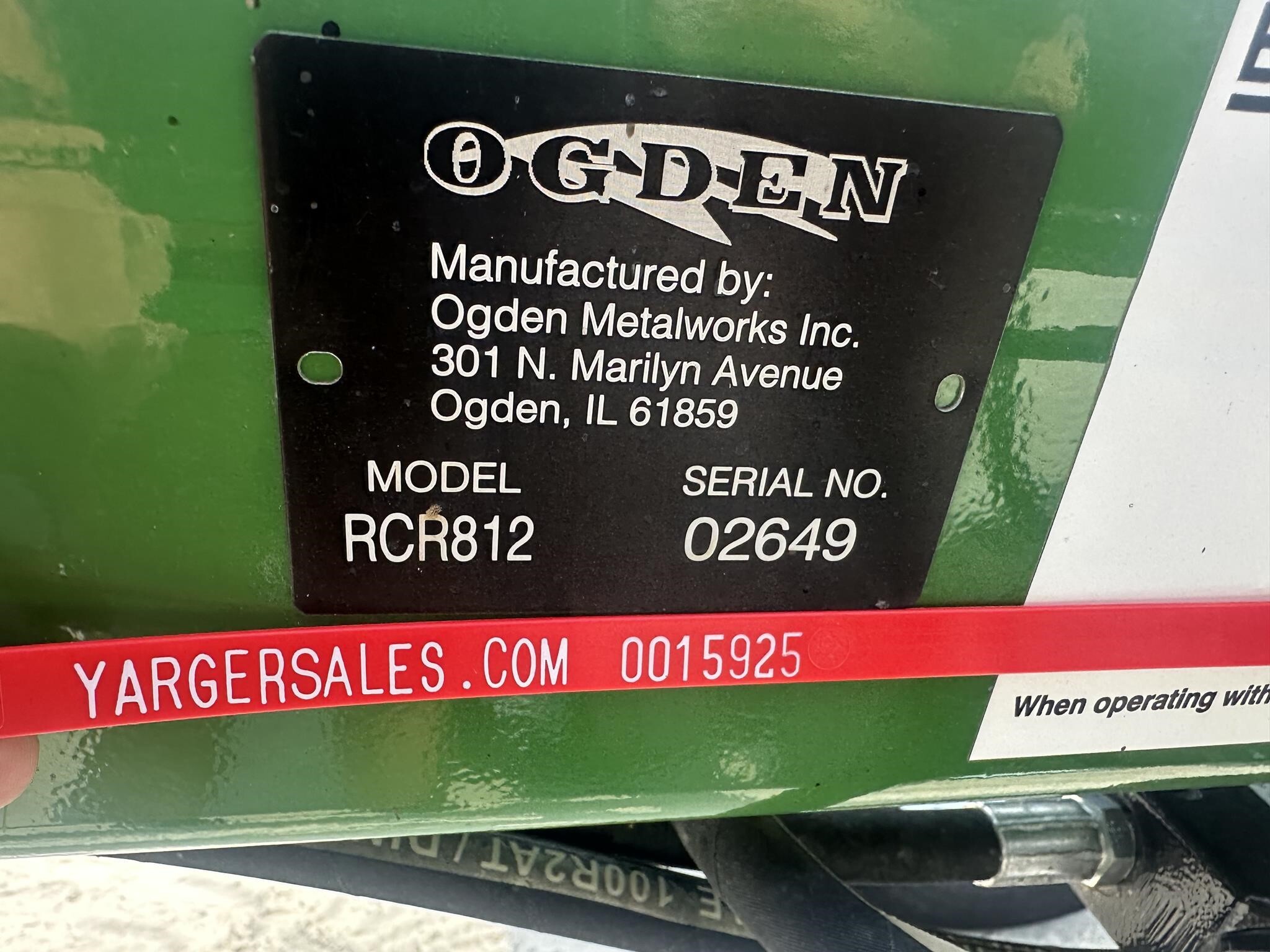 2024 Ogden Metalworks RCR812 Rake