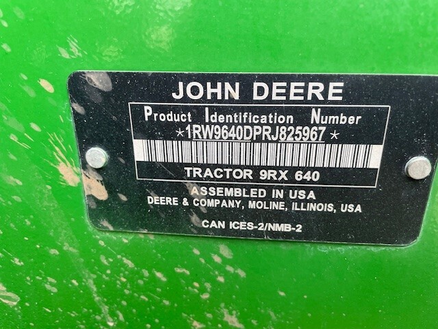 2024 John Deere 9RX 640 Tractor