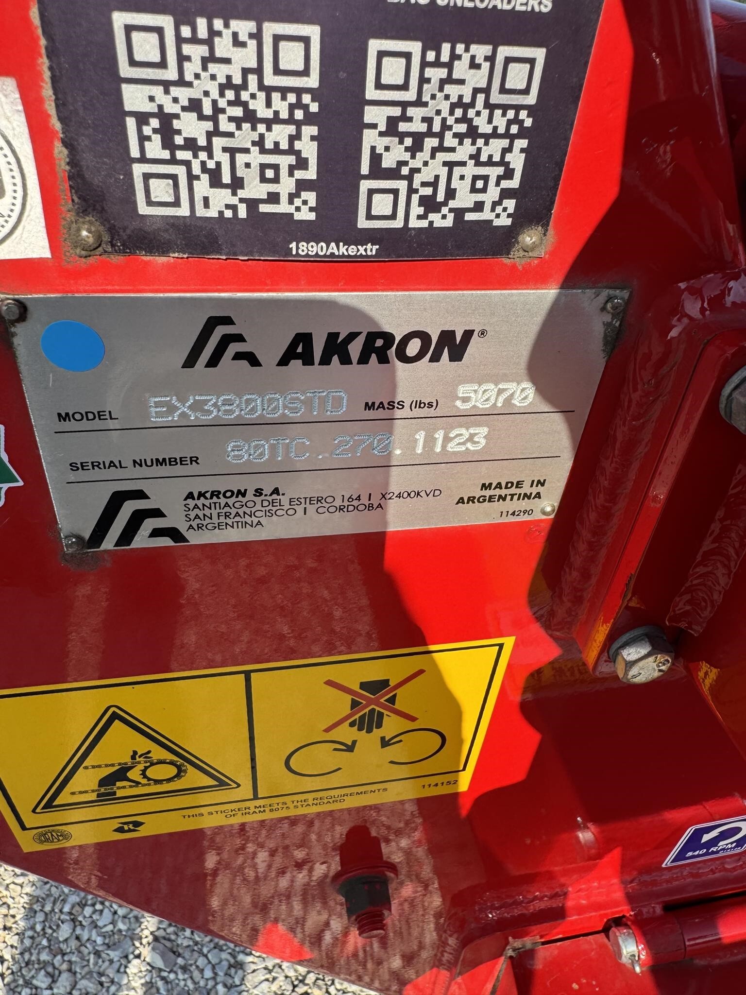  Akron EXG380X Grain Bagger