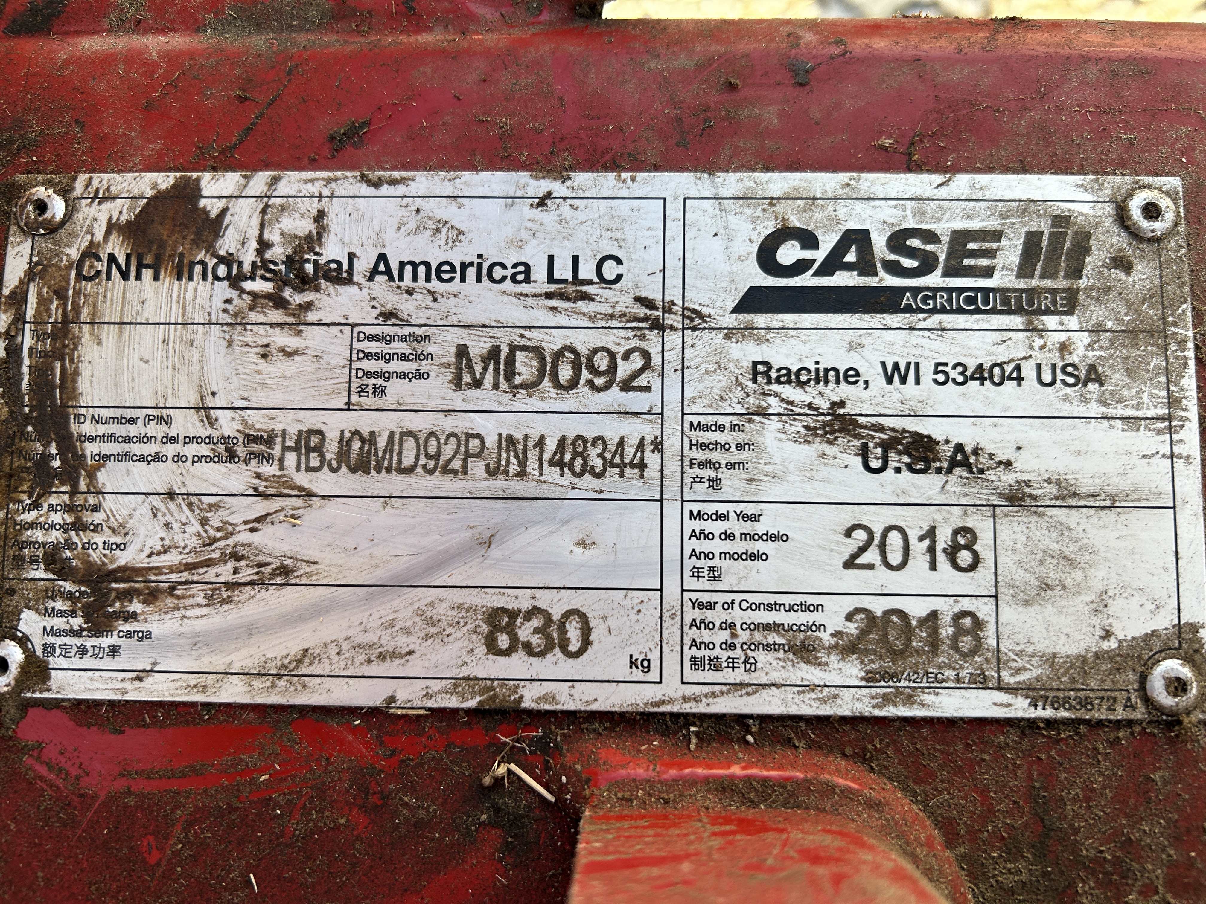 2018 Case IH MD92 Disk Mower