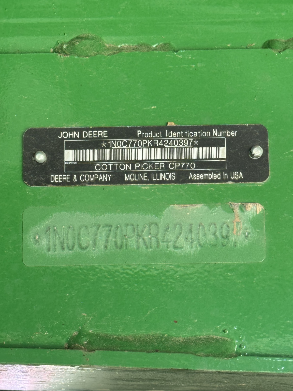 2024 John Deere CP770 Cotton Equipment