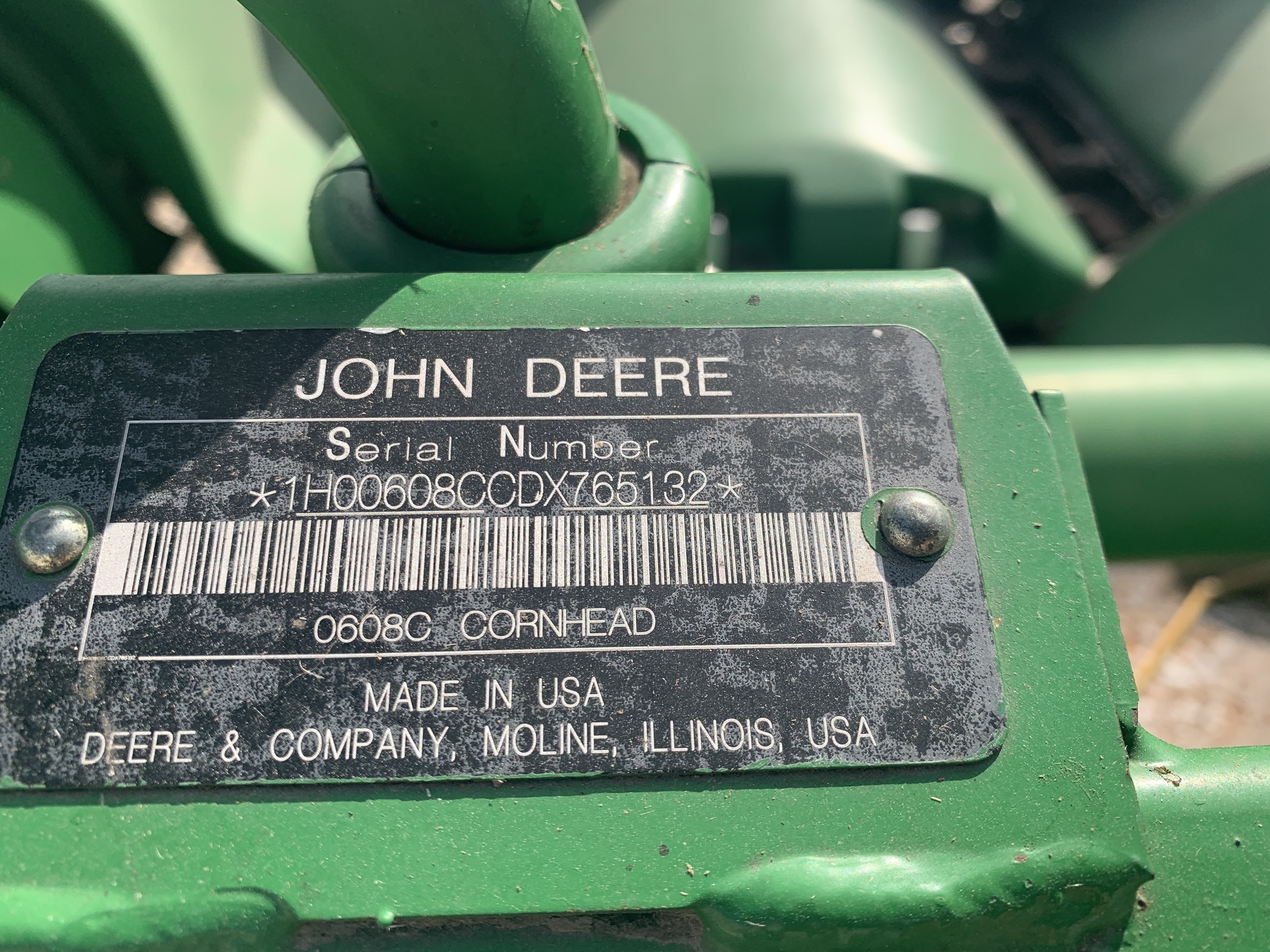 2012 John Deere 608C Corn Head