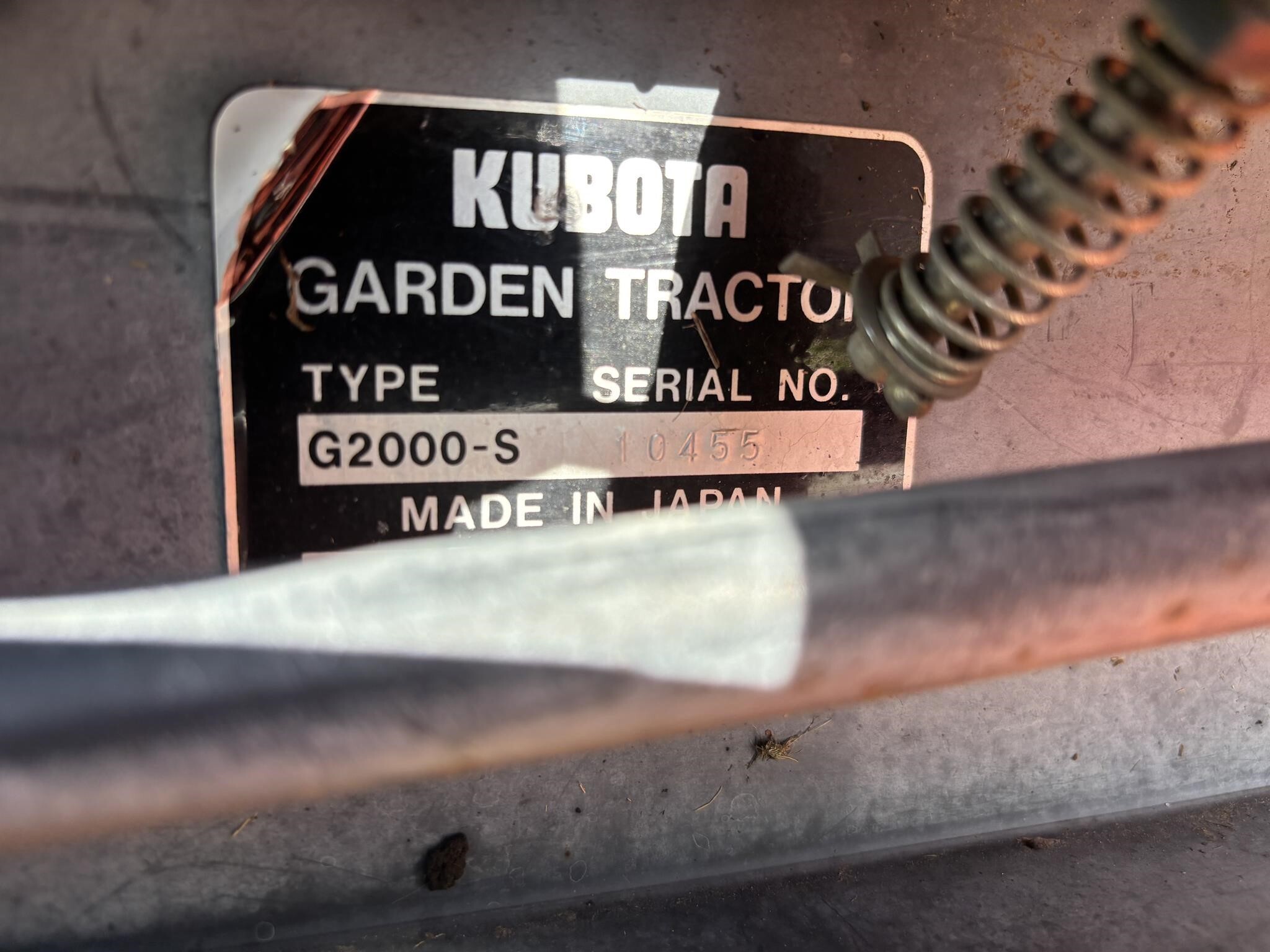  Kubota G2000 Lawn Mower