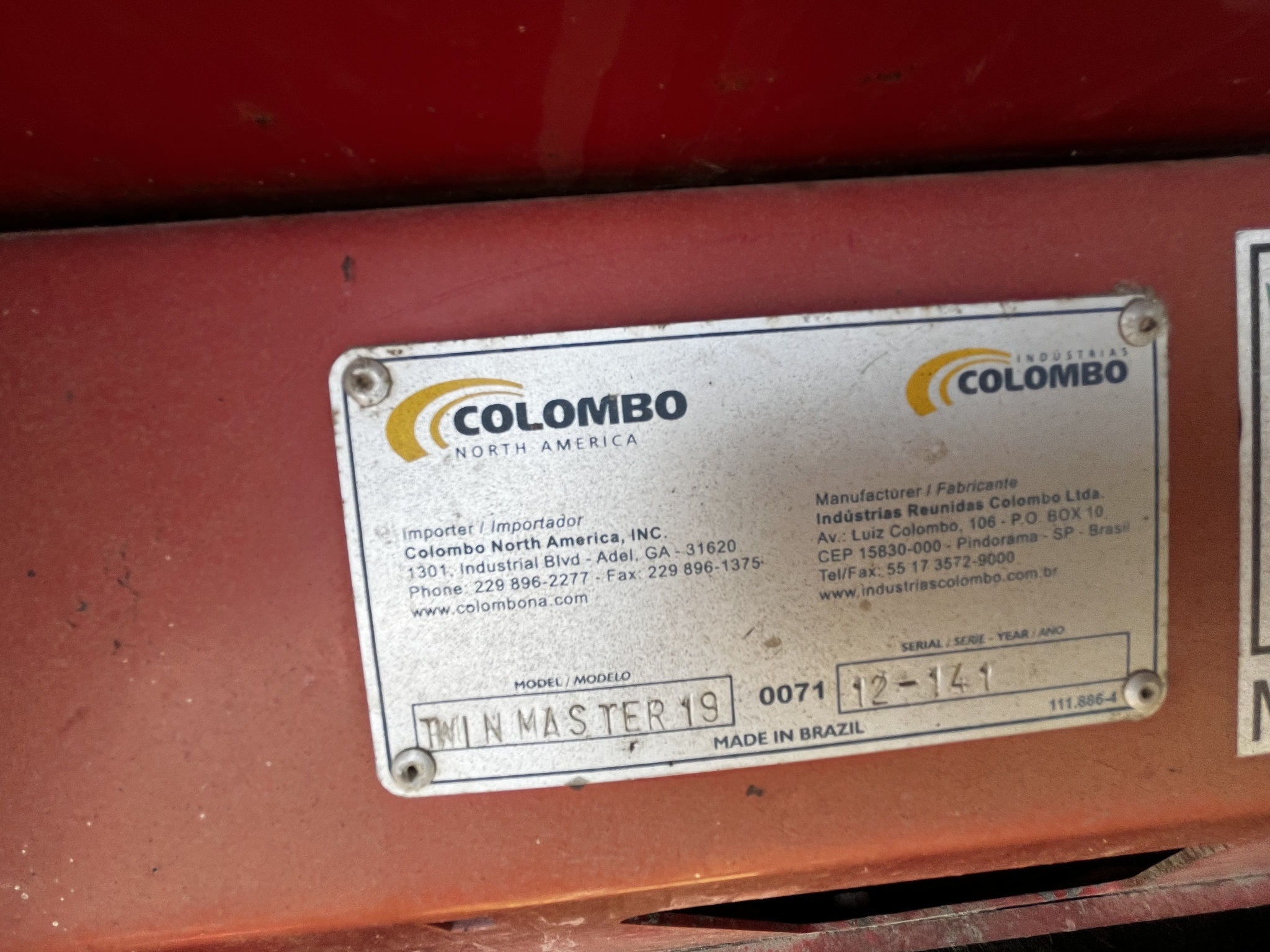 2012 Colombo Twin Master 6 Combine
