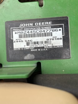 2008 John Deere Z445 Lawn Mower