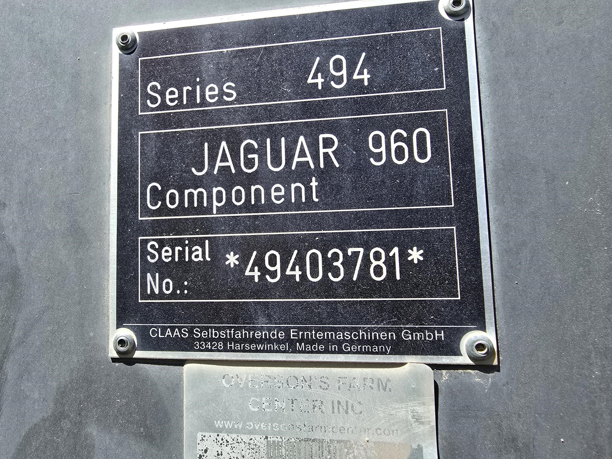 2012 Claas Jaguar 960 Self-Propelled Forage Harvester