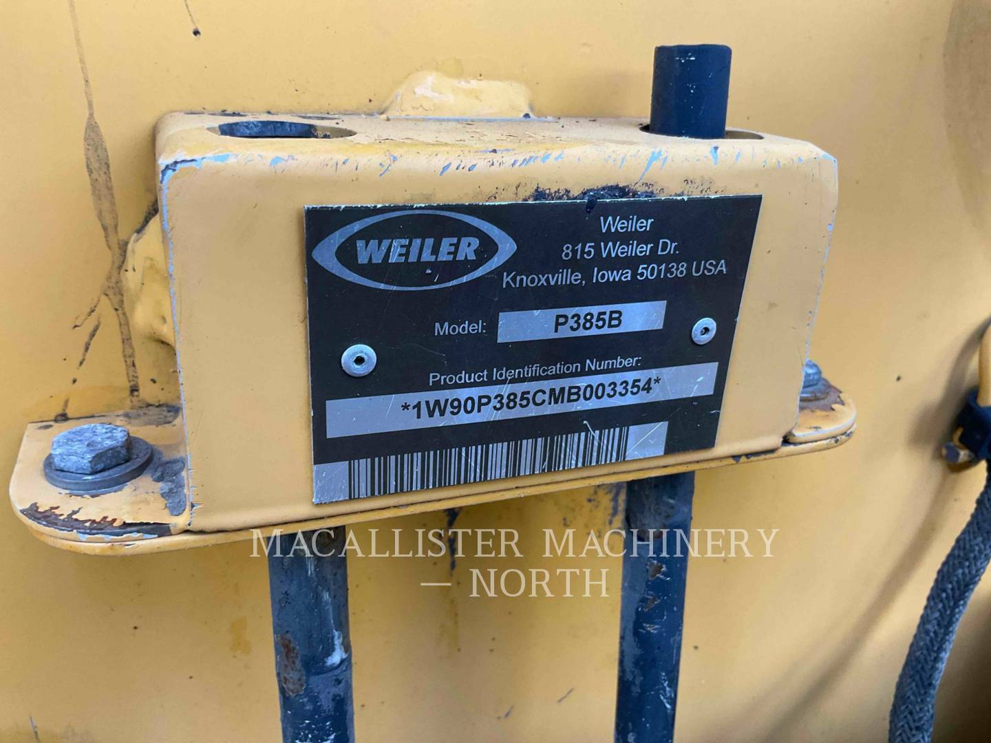 2021 WEILER P385B Miscellaneous