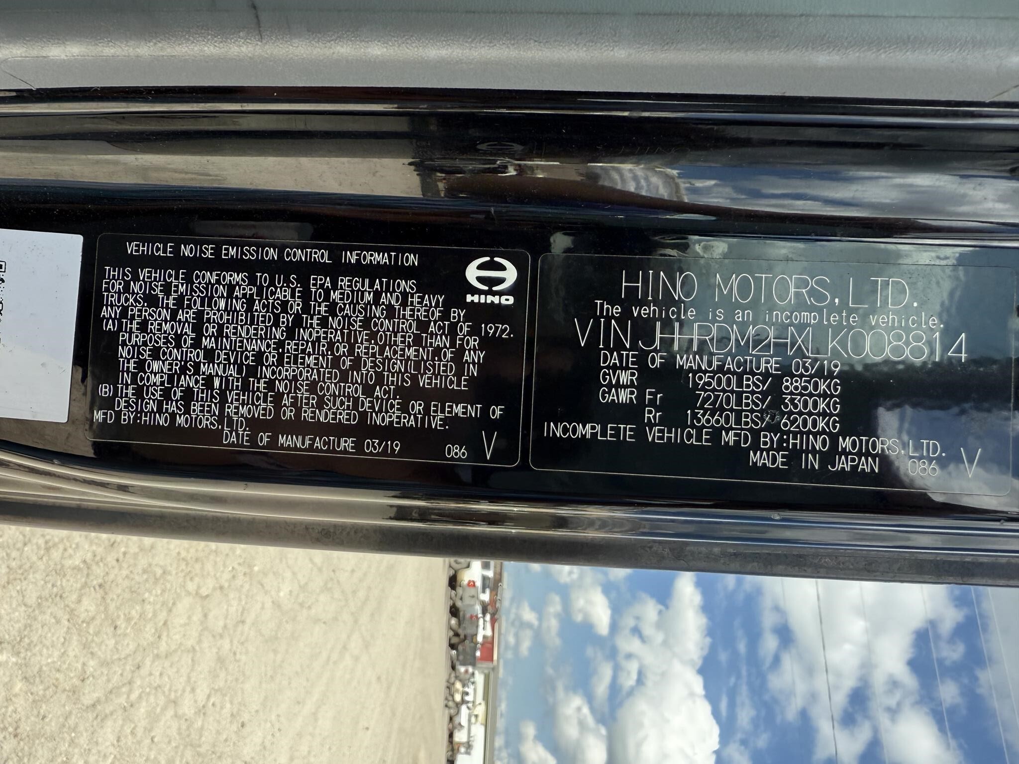 2020 Hino 195 Box Trucks/Trailer