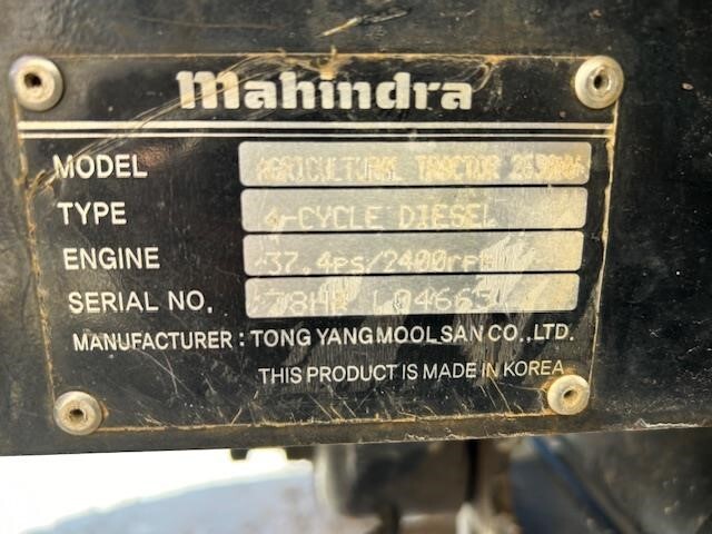 2019 Mahindra 2638 HST Tractor