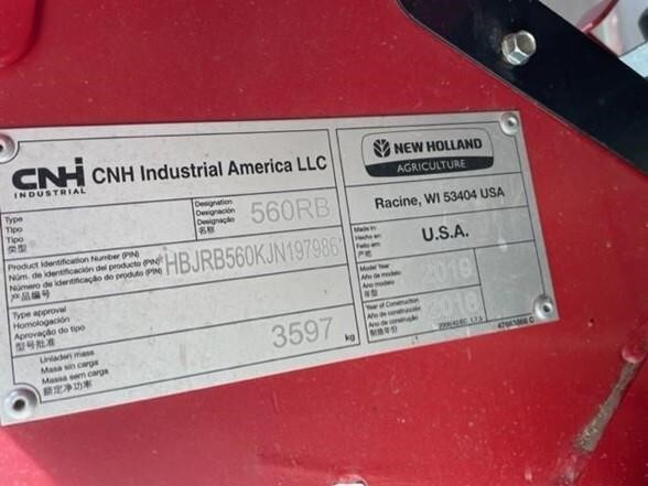 2019 New Holland Roll-Belt 560 Round Baler