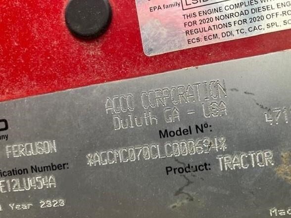 2020 Massey Ferguson 4710 Tractor