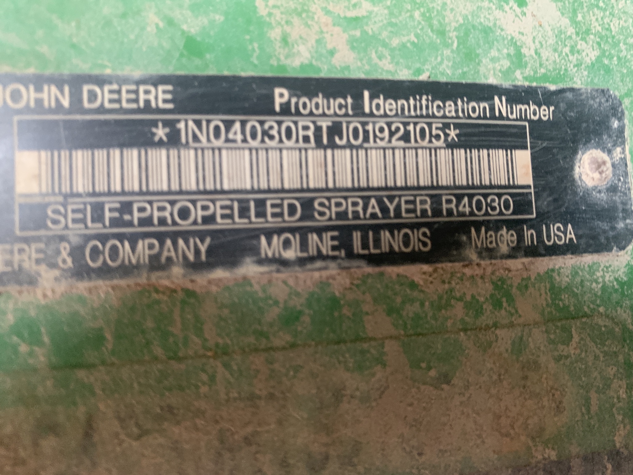 2019 John Deere R4030 Self-Propelled Sprayer