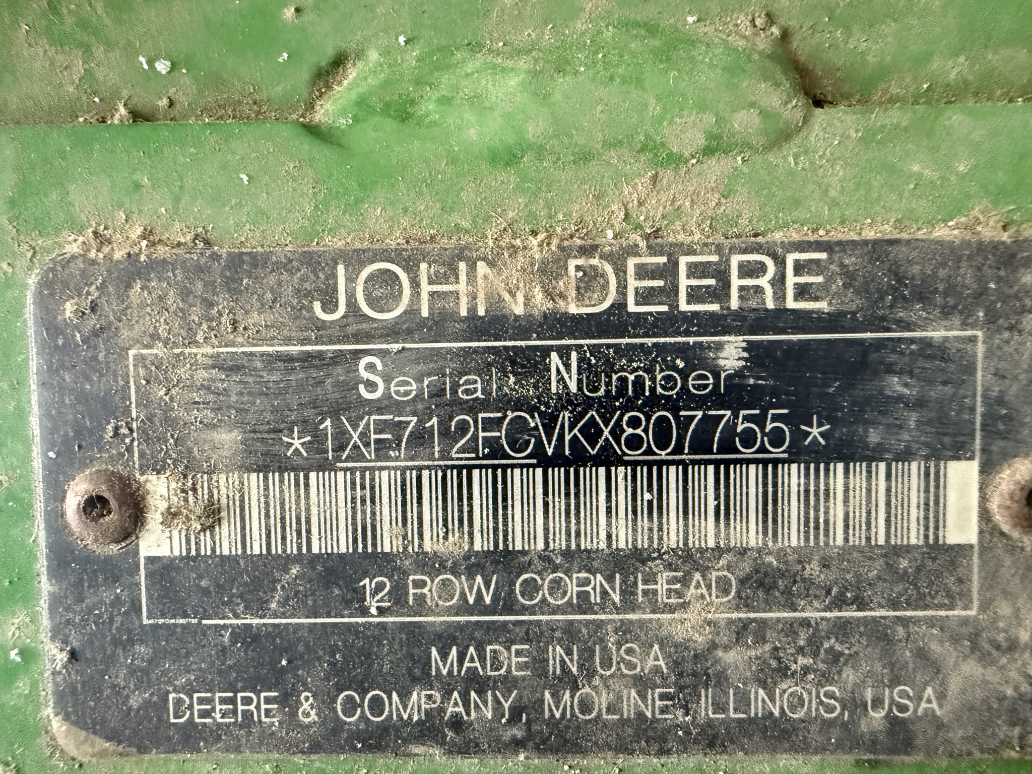 2019 John Deere 712FC Corn Head