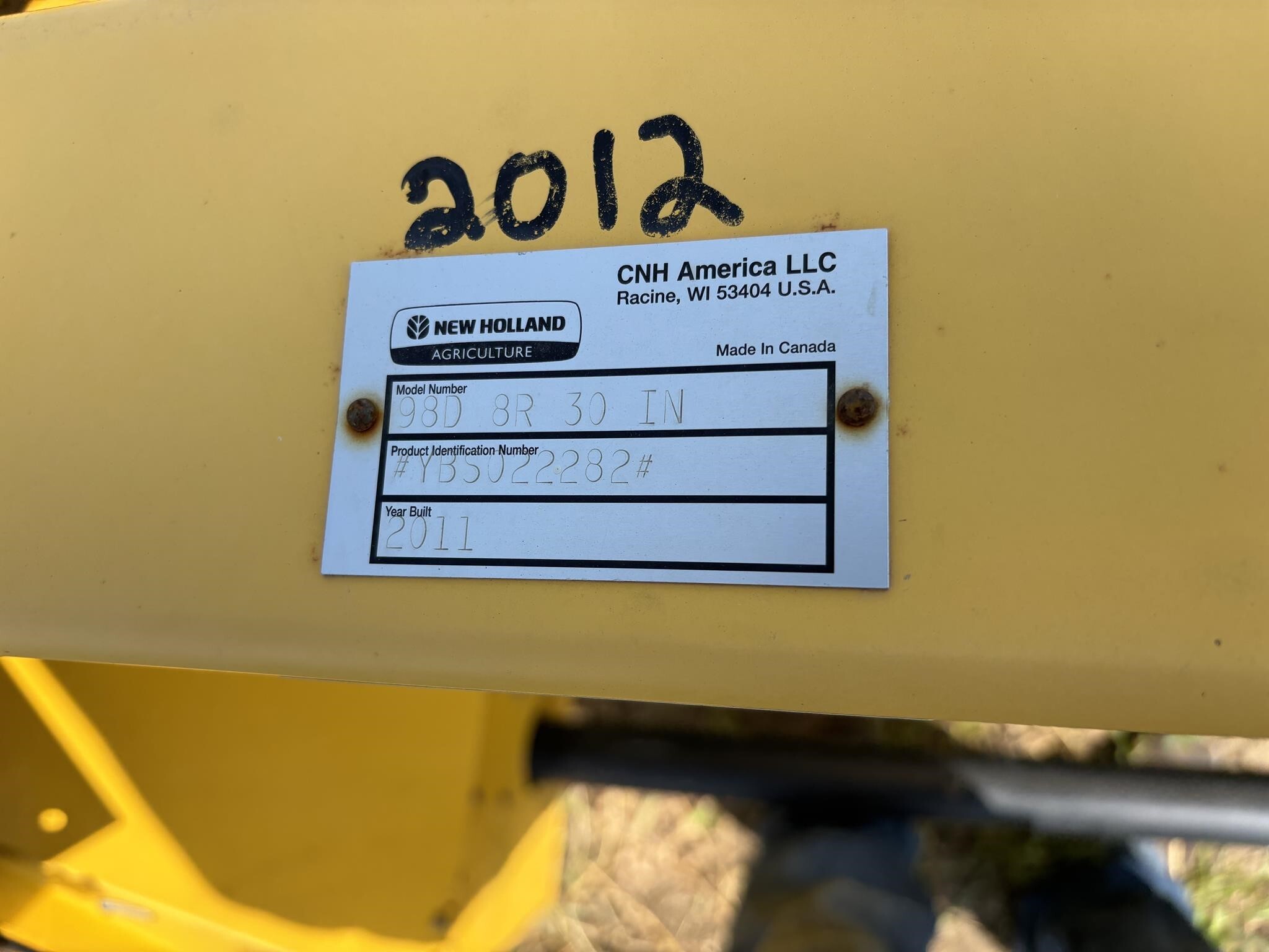 2012 New Holland 98D Corn Head