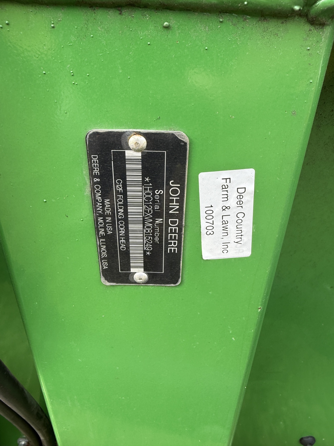 2021 John Deere C12F Corn Head