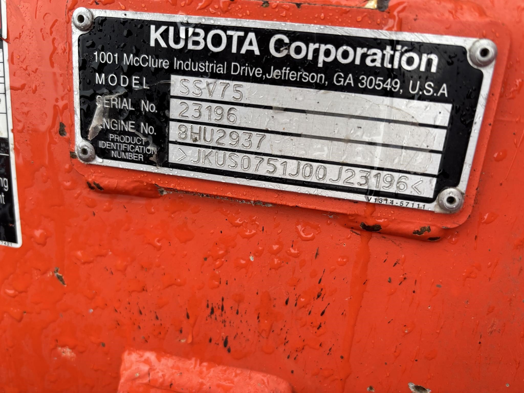 2018 Kubota SSV75 Skid Steer