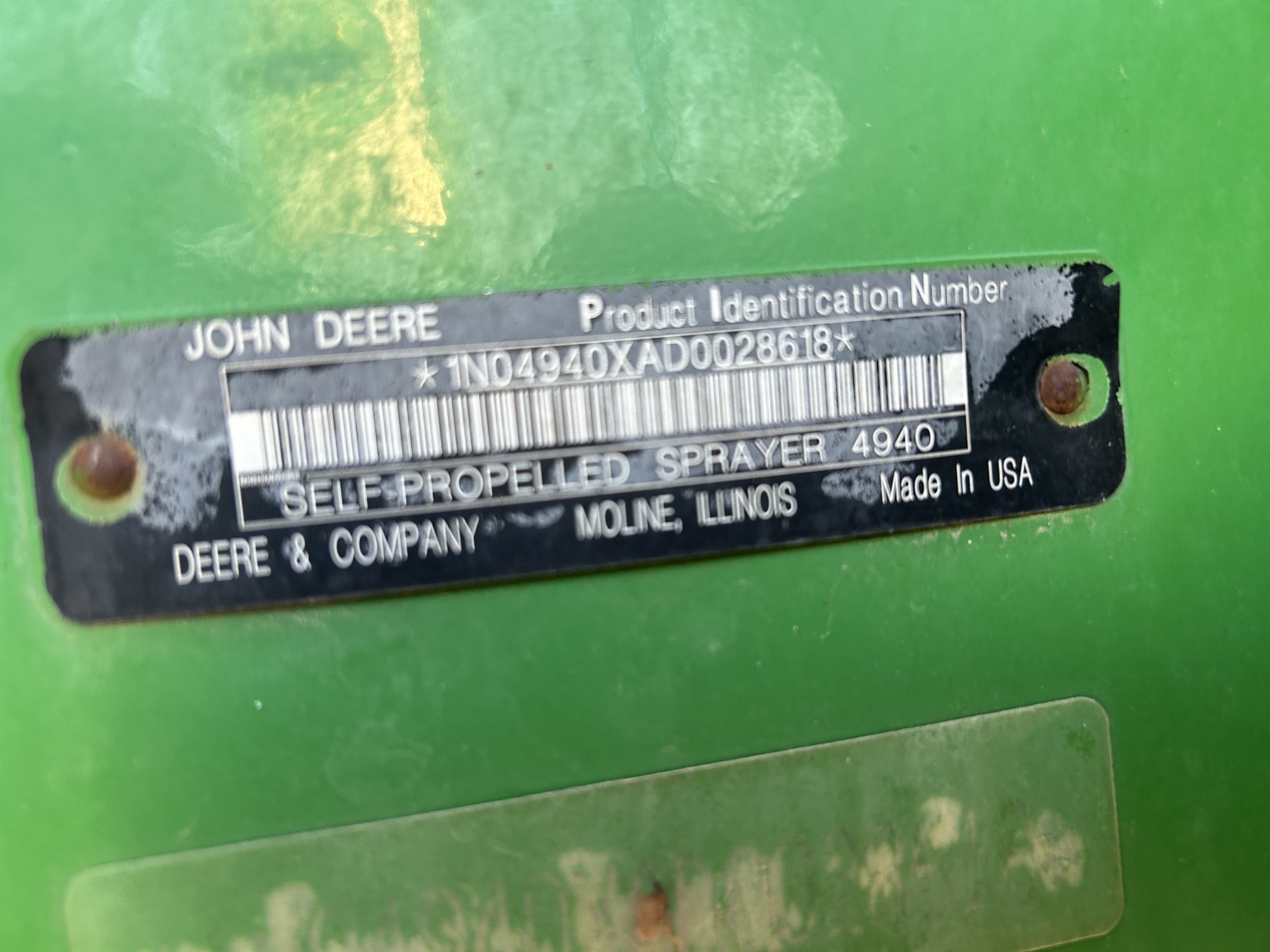 2014 John Deere 4940 Self-Propelled Sprayer