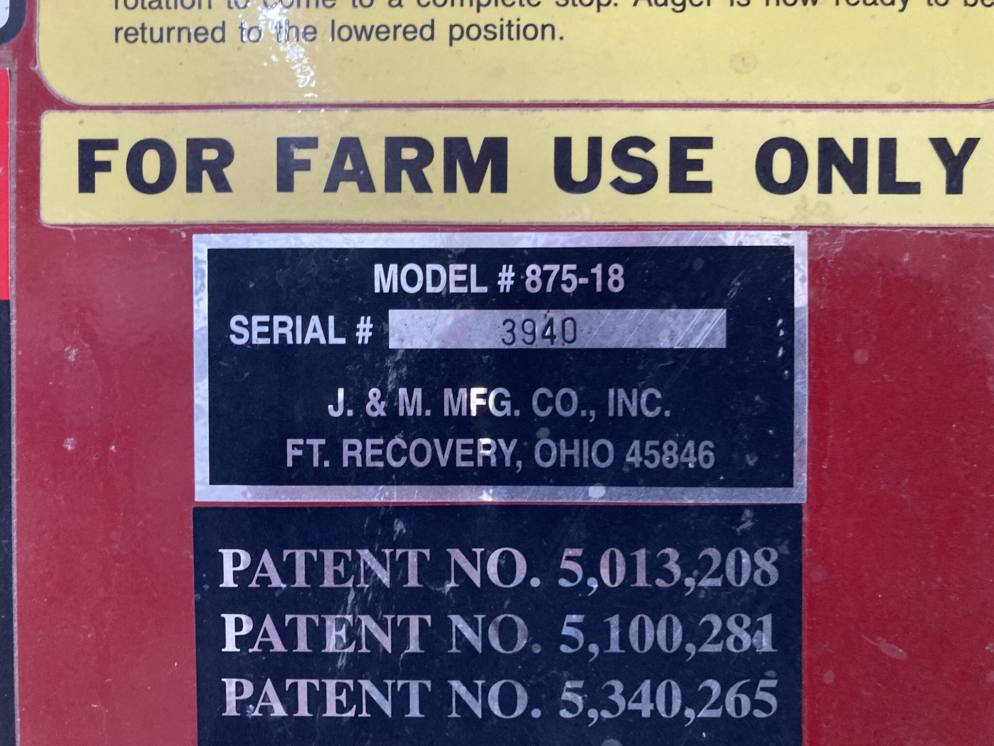 2011 J&M 875-18 Grain Cart