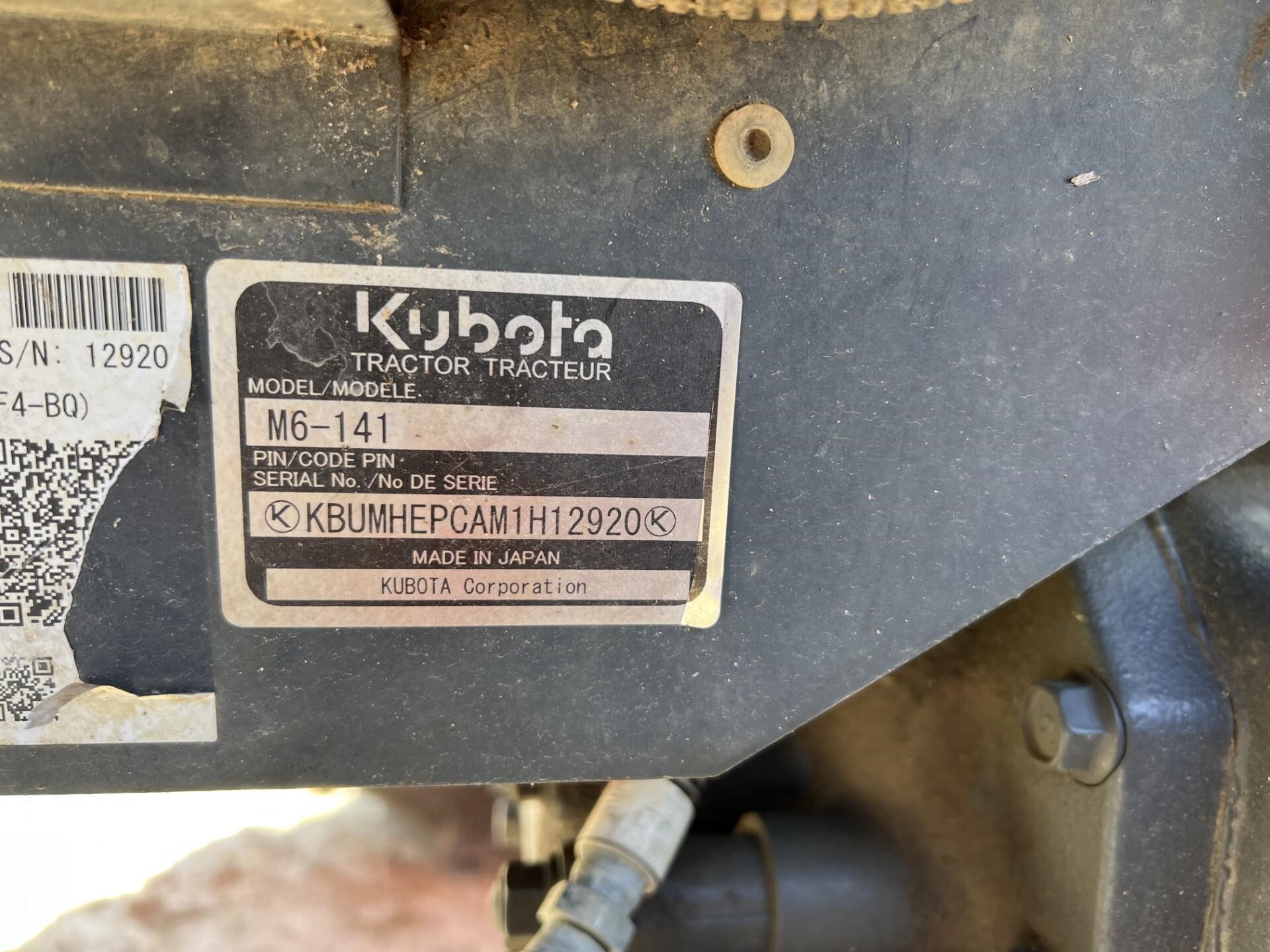 2022 Kubota M6-141 Tractor