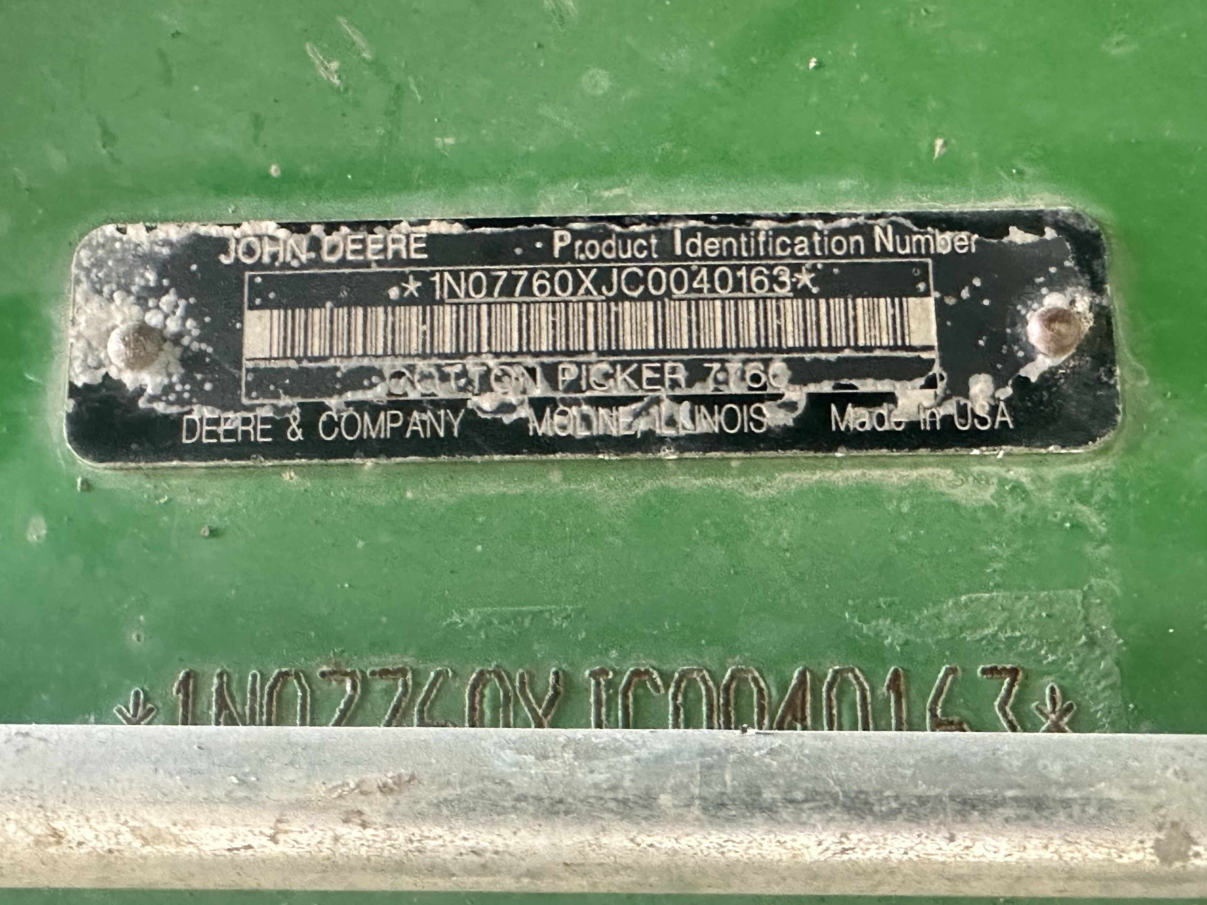 2012 John Deere 7760 Cotton Equipment