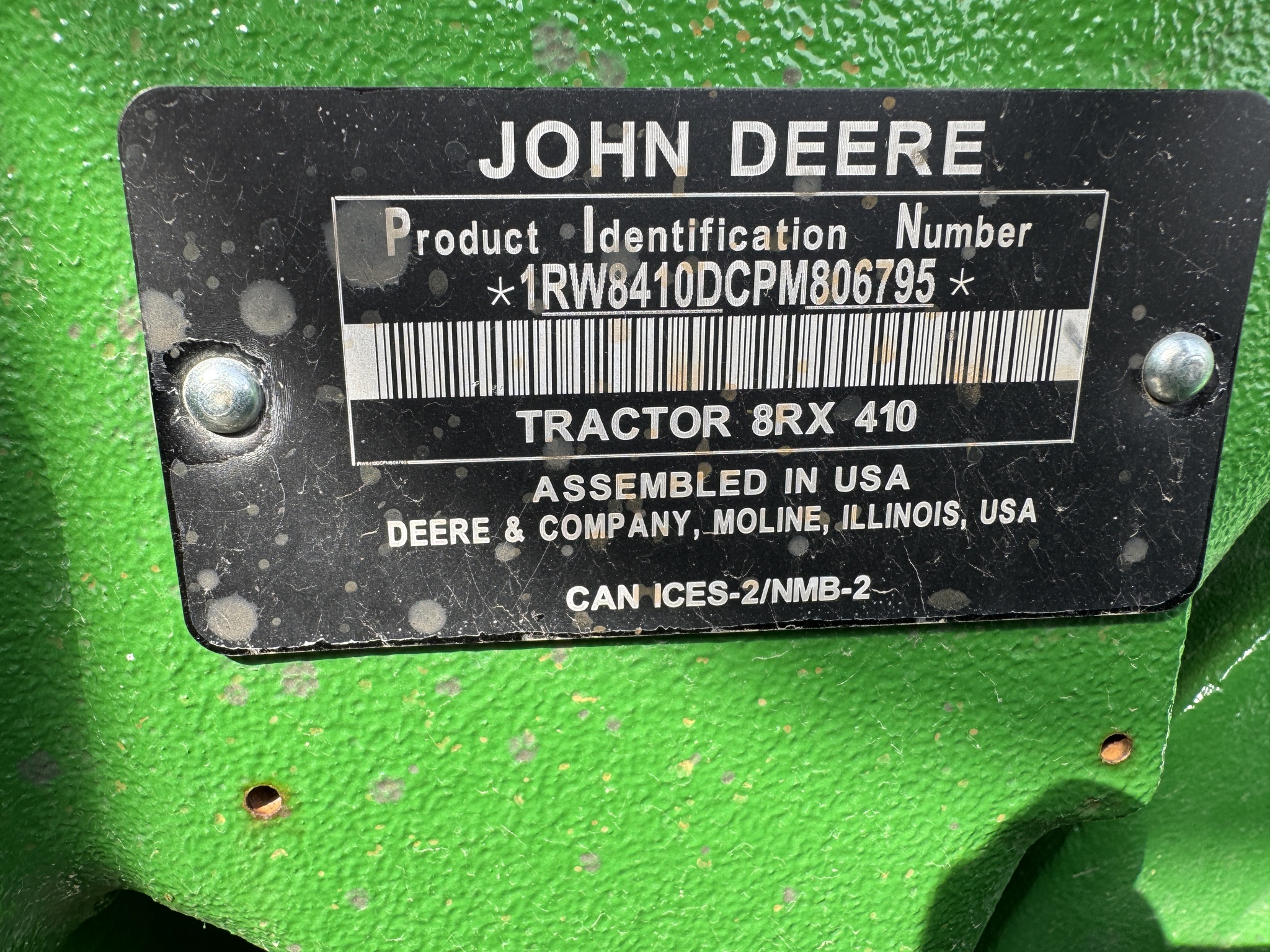 2023 John Deere 8RX 410 Tractor