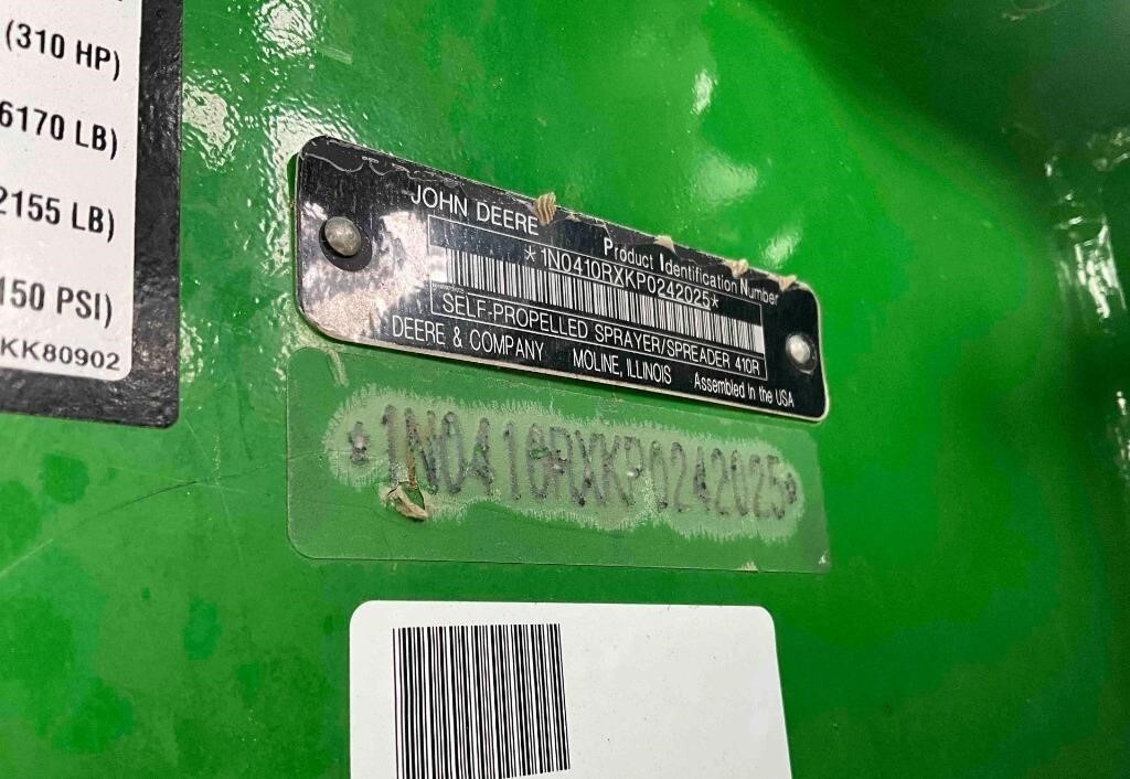 2024 John Deere 410R Self-Propelled Sprayer