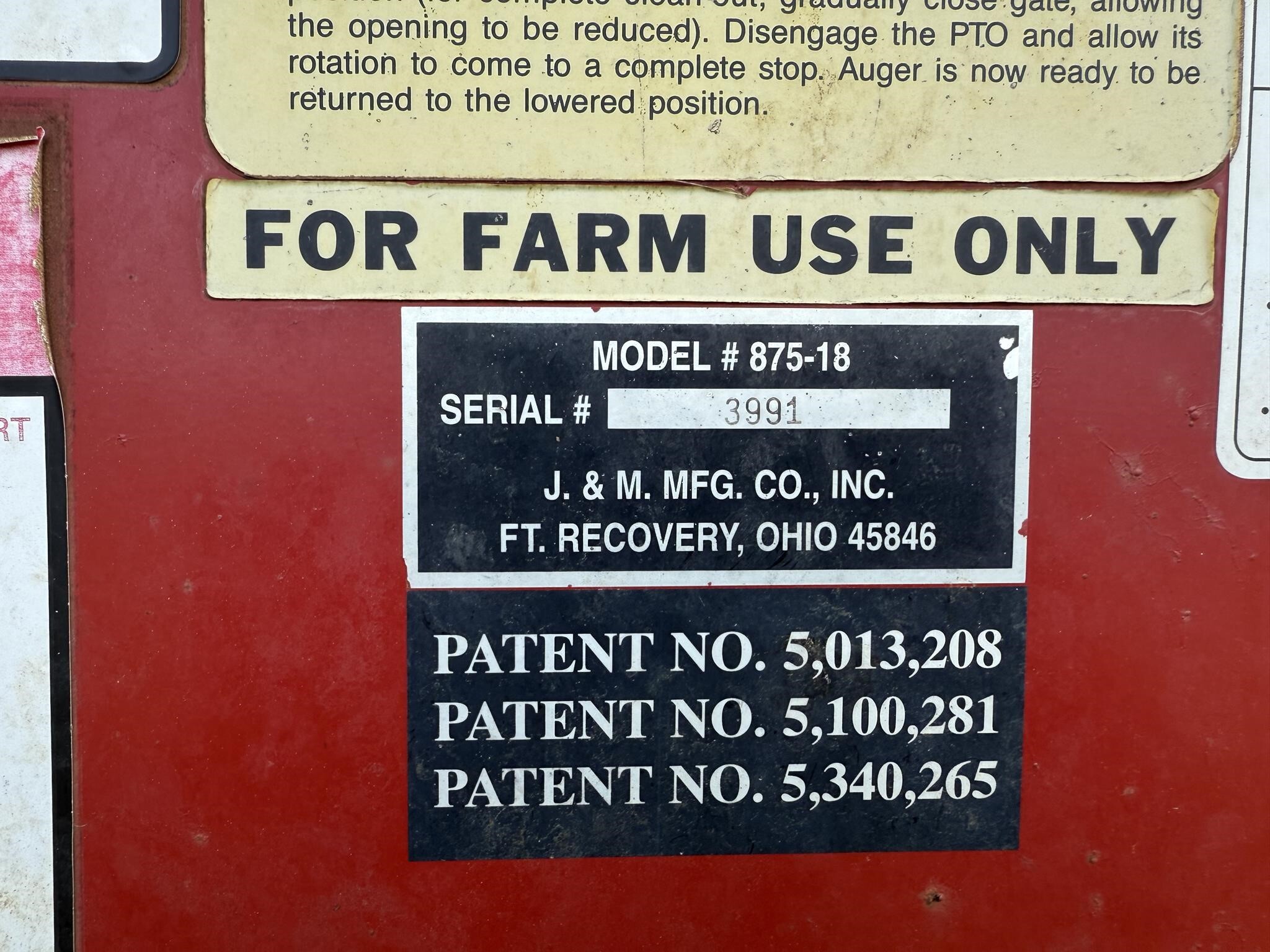 2008 J&M 875-18 Grain Cart