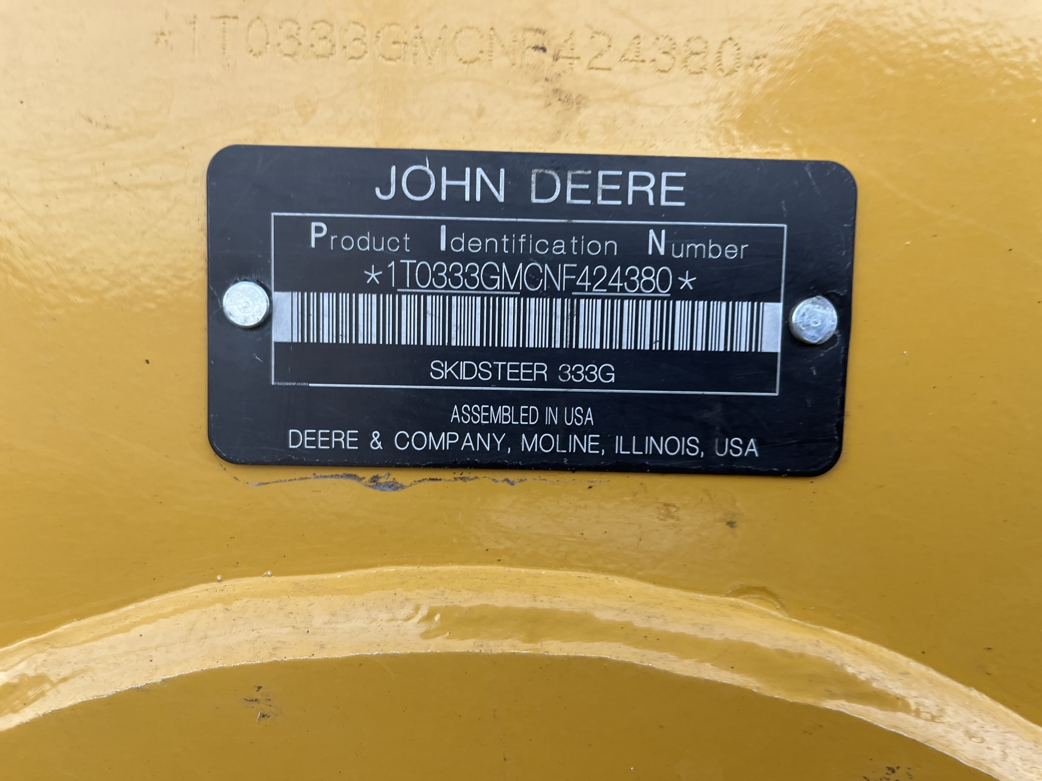 2022 Deere 333G Skid Steer