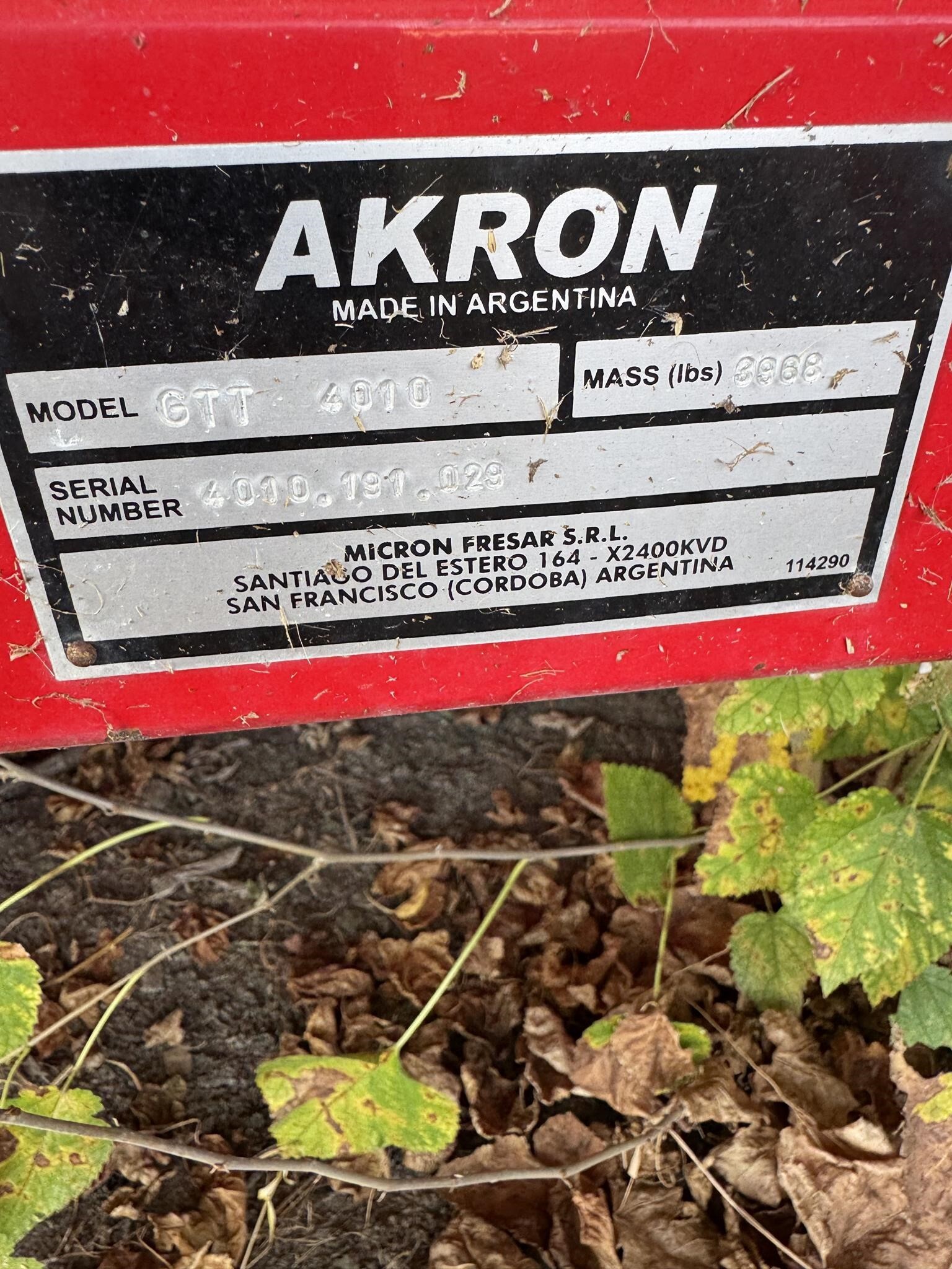  Akron EXG300X Grain Bag Unloader