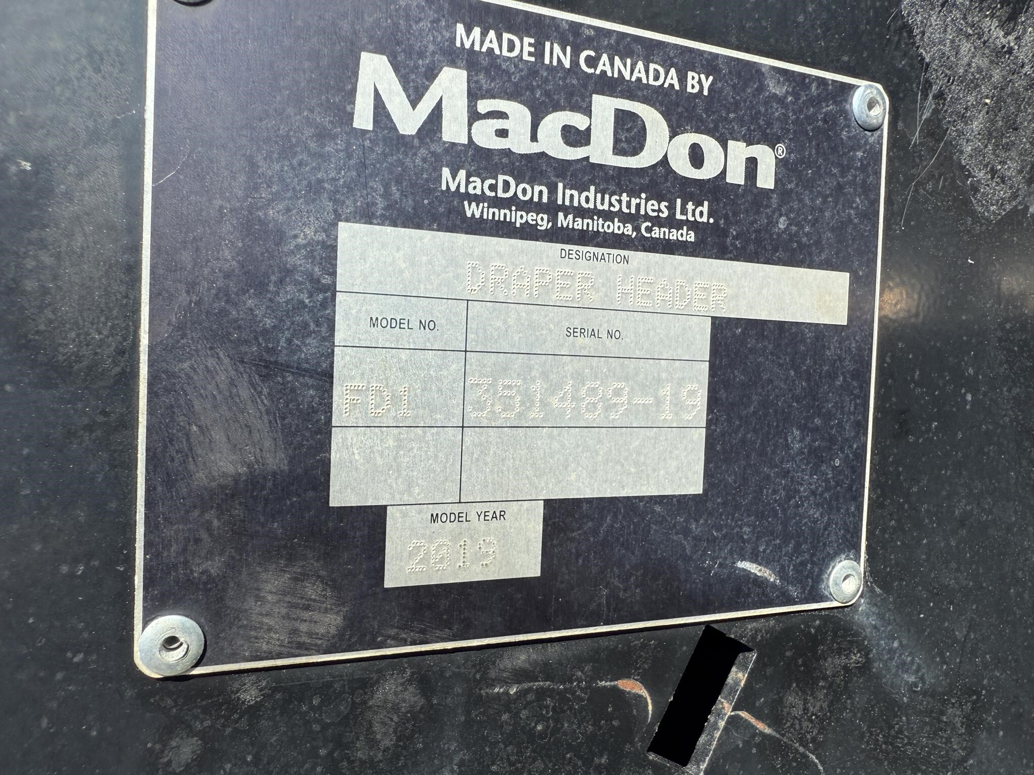 2019 MacDon FD140 Platform