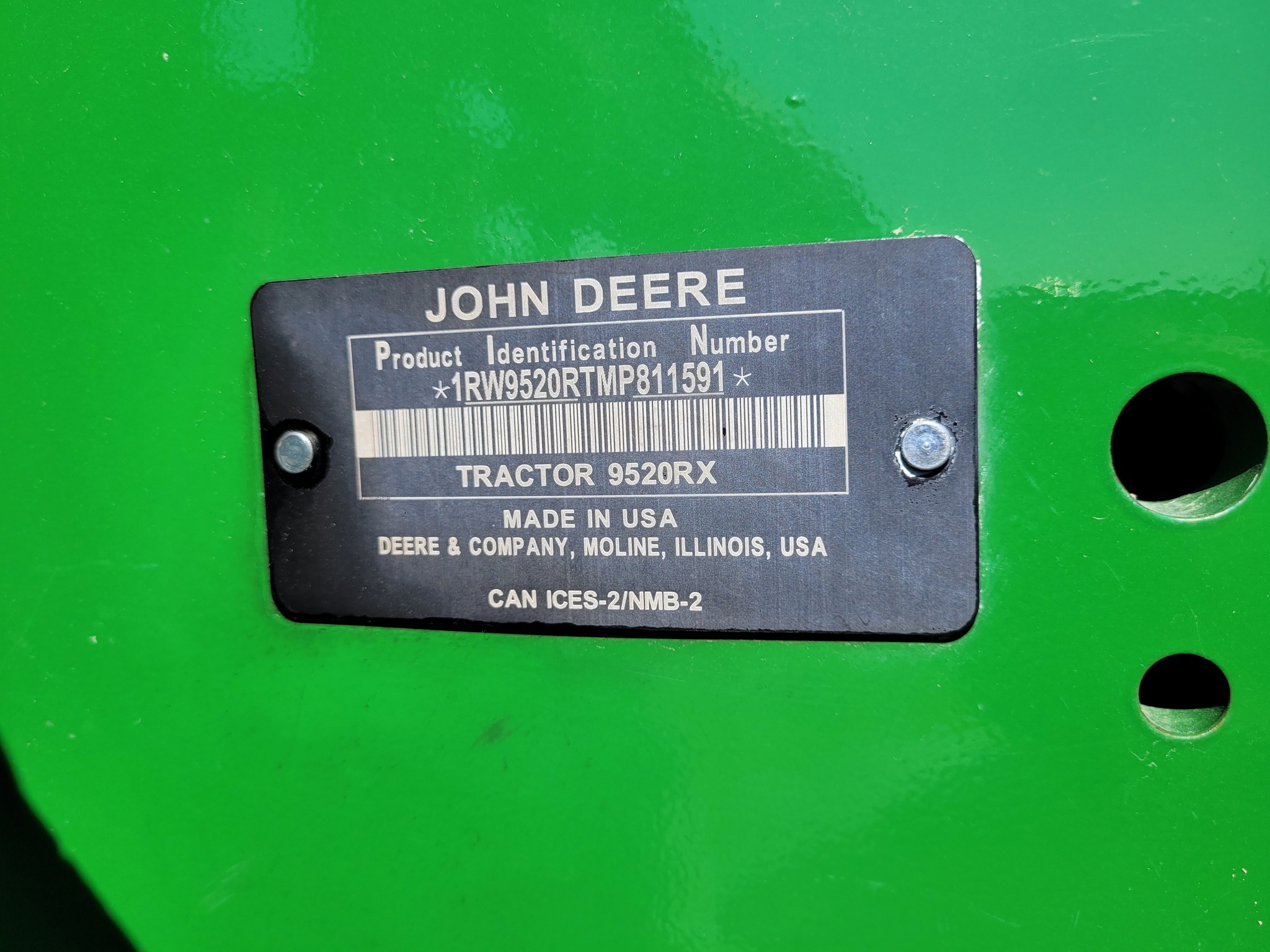 2021 John Deere 9520RX Tractor