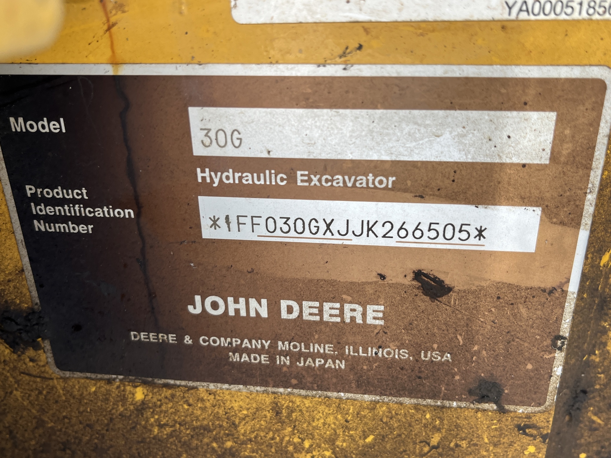 2019 Deere 30G Mini Excavator