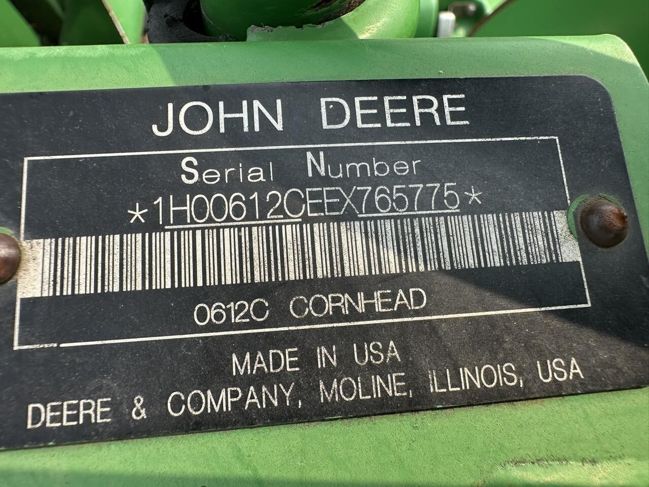 2014 John Deere 612C Corn Head