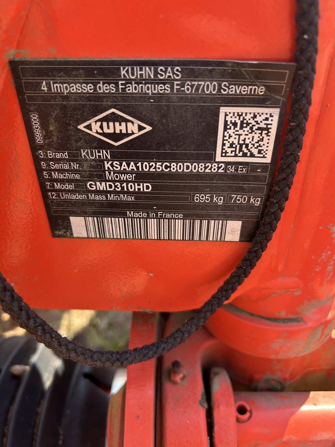2022 Kuhn GMD310 Disk Mower