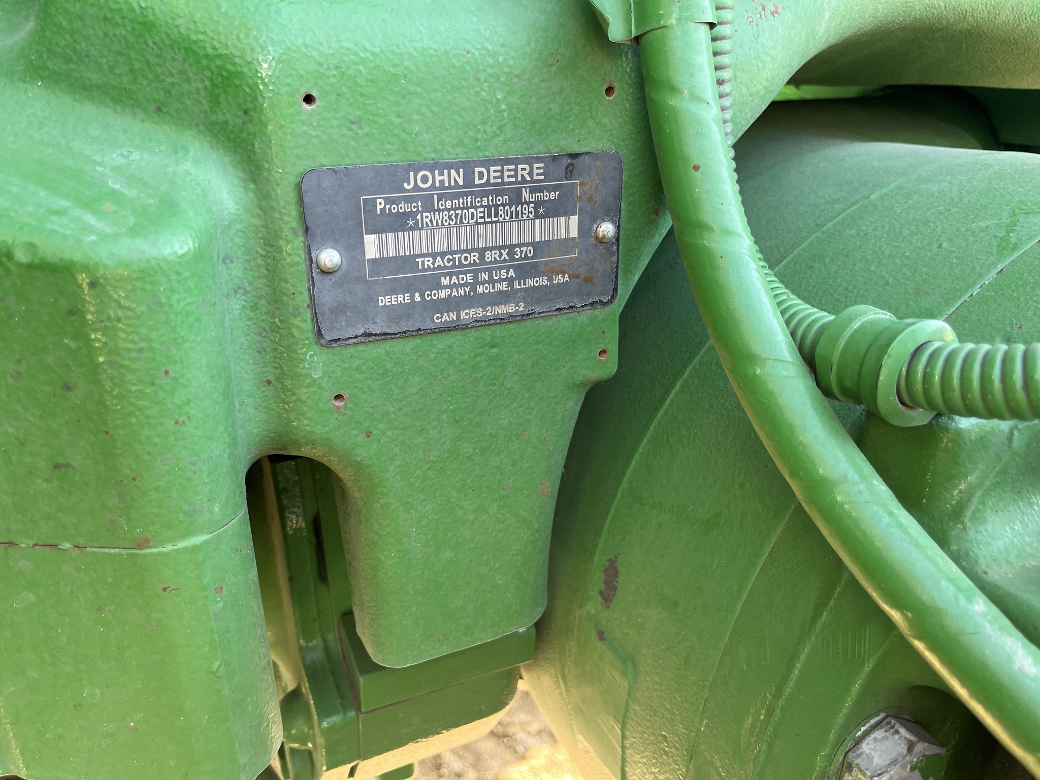 2020 John Deere 8RX 370 Tractor