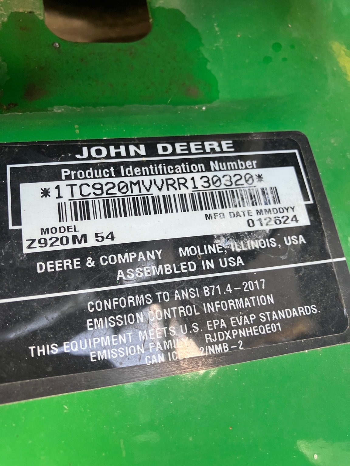 2024 John Deere Z920M Lawn Mower