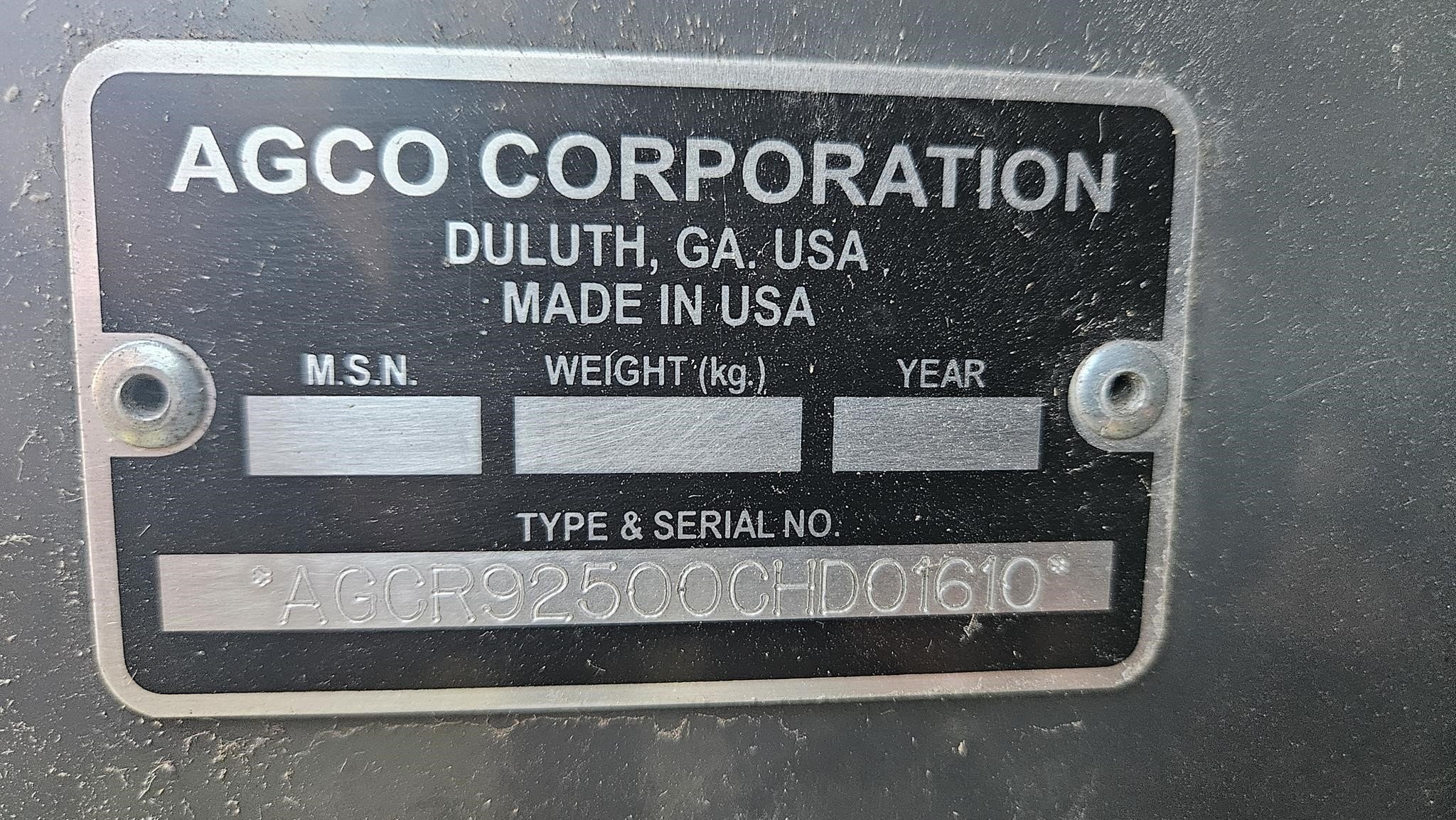 2012 Gleaner 9250 Platform