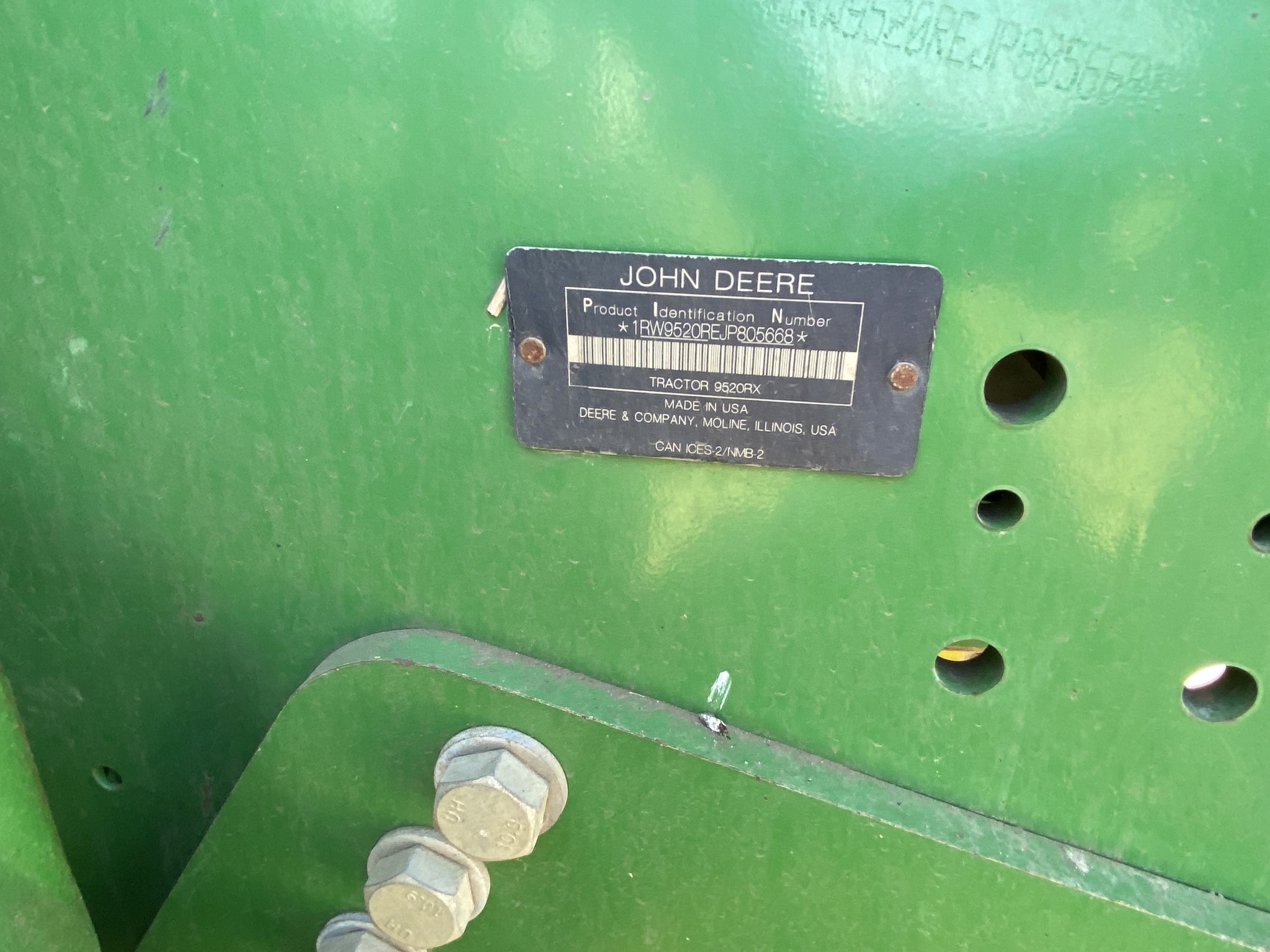 2018 John Deere 9520RX Tractor